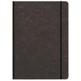 795431C Clairefontaine Life unplugged Clothbound Notebook w/ Elastic Closure - Dot 96 Sheets 6 x 8 1/4 - Black