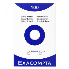 13302 Exacompta Index Cards - Blank 100 cards 