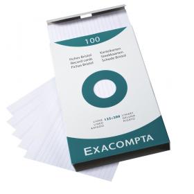 13803 Exacompta Index Cards - Lined 100 cards 