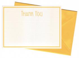 326619L G. Lalo Bordered "Thank You" - Yellow
