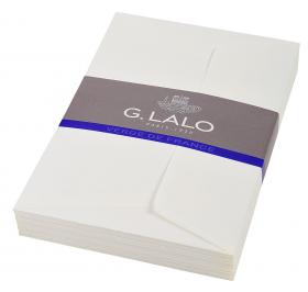 52100L G. Lalo "Vergé de France" 25 envelopes matching 114/ - White