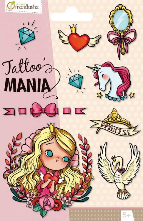 CC001 Avenue Mandarine Temporary Tattoos "Princess"