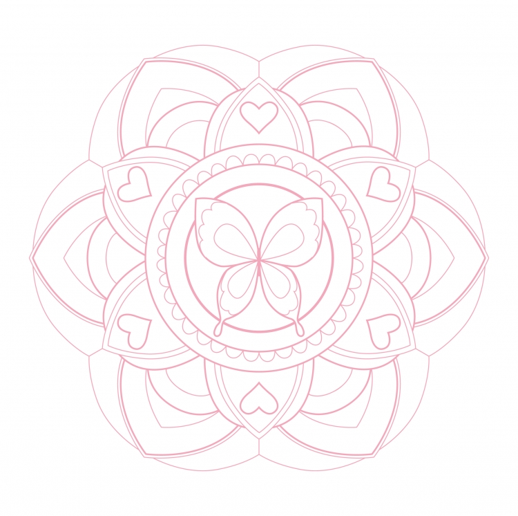 GY027 Avenue Mandarine Graffy Pop Mandala "Flowers" 