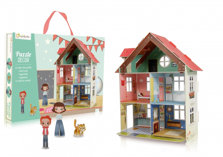 PU001 Avenue Mandarine 3D Puzzle Decor "Doll House" opened