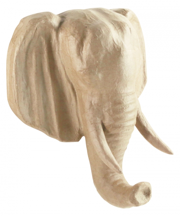 MA024O Trophy Elephant Decopatch Papier-Mache