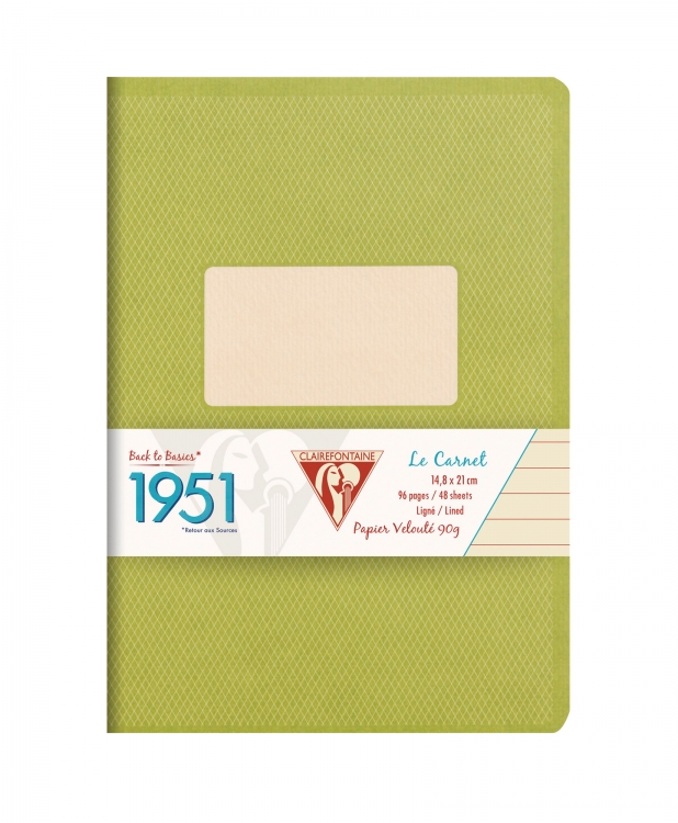 195536C Clairefontaine Staplebound Notebook "1951" - Green