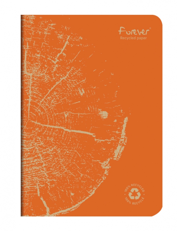 684865C Forever Recycled Rust Orange Notebook