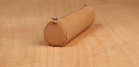 77017C Clairefontaine Leather Pencil Cases - Tan