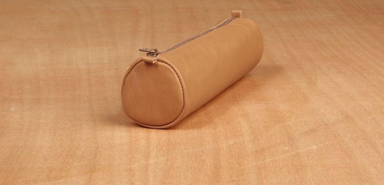 77017C Clairefontaine Leather Pencil Cases - Tan