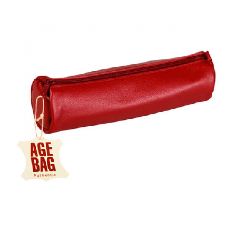 77029C Clairefontaine Leather Pencil Cases - Red