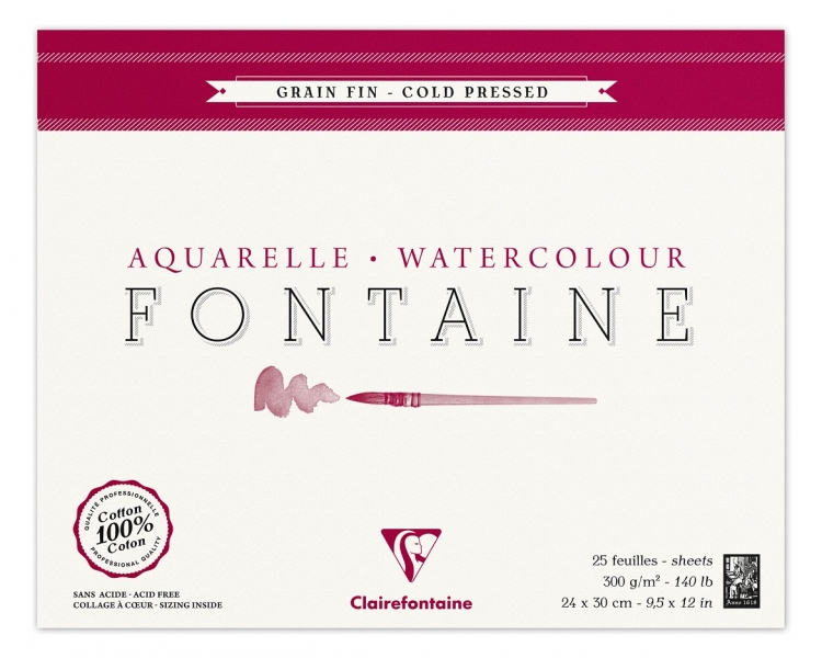 96314C Clairefontaine Fontaine Watercolor Cold Pressed