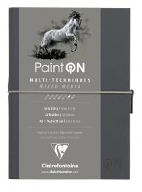 975184 Clairefontaine Paint'ON Mixed Media Journal - Grey Paper