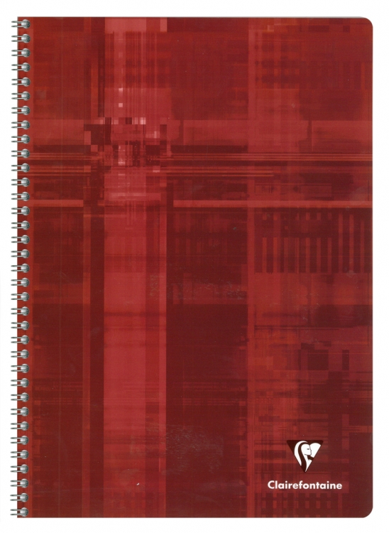 68141C - 68142C - 68145C Clairefontaine Classic Wirebound Notebook - Red