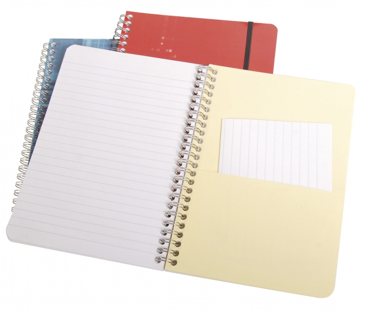 68566C Clairefontaine Wirebound Notebook - Ruled w/ elastic closure