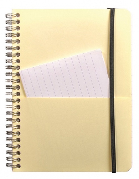 68566C Clairefontaine Wirebound Notebook - Ruled w/ elastic closure