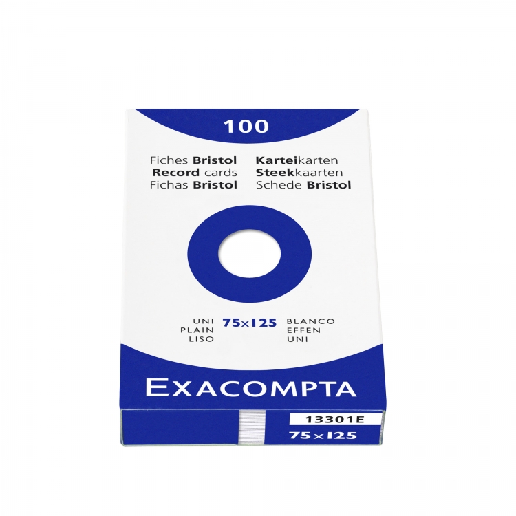 13301 Exacompta Index Cards - Blank 100 cards 