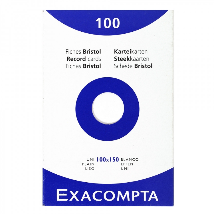 13302 Exacompta Index Cards - Blank 100 cards 