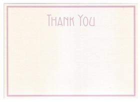 326610L G. Lalo Bordered "Thank You" - Lavender