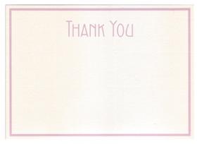 326610L G. Lalo Bordered "Thank You" - Lavender