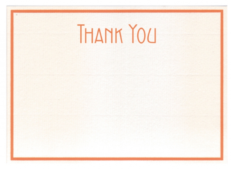 326618L G. Lalo Bordered "Thank You" - Apricot