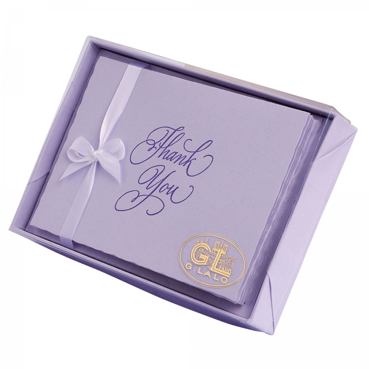 020/10 G. Lalo "Thank You" Cards/Envelopes - Lavender