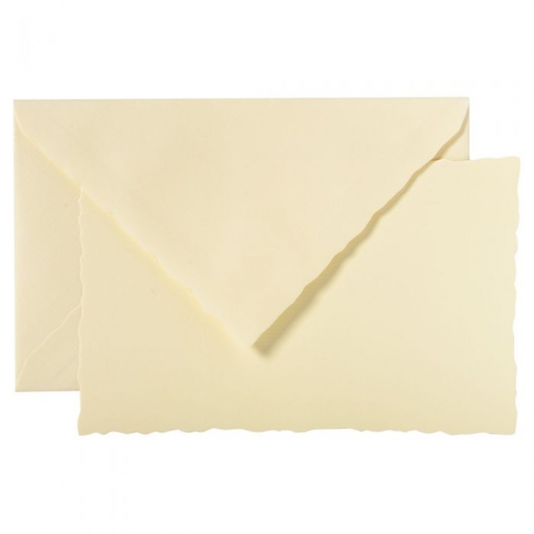25216L G. Lalo "Verge de France" Deckle-Edged Correspondence - Ivory