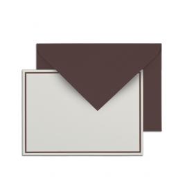 326/14 G. Lalo Single Bordered Sets - Chocolate