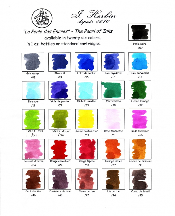 j herbin swatches