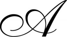 40301T Brass Seal - Script Old Style - Letter A