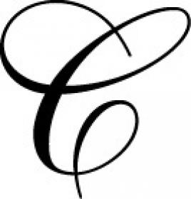 40303T Brass Seal - Script Old Style - Letter C