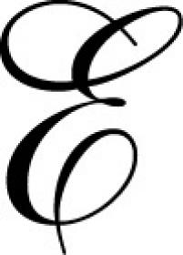 40305T Brass Seal - Script Old Style - Letter E
