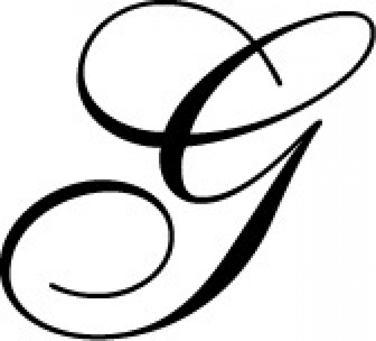 40307T Brass Seal - Script Old Style - Letter G