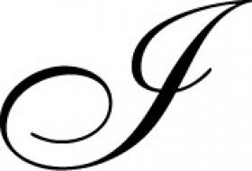 40309T Brass Seal - Script Old Style - Letter I