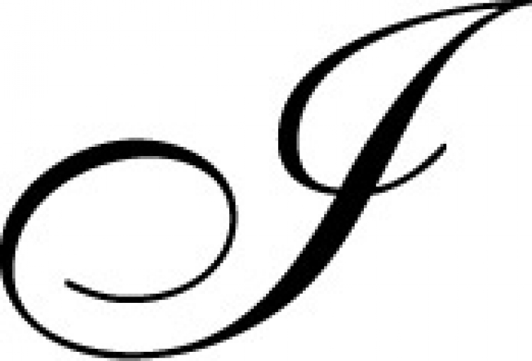40309T Brass Seal - Script Old Style - Letter I