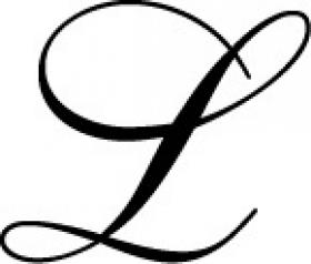 40312T Brass Seal - Script Old Style - Letter L