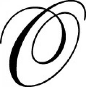 40315T Brass Seal - Script Old Style - Letter O
