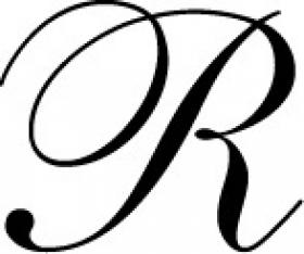 40318T Brass Seal - Script Old Style - Letter R