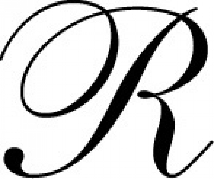 40318T Brass Seal - Script Old Style - Letter R
