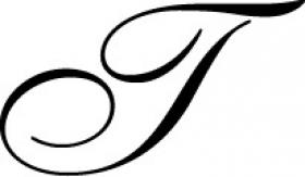 40320T Brass Seal - Script Old Style - Letter T
