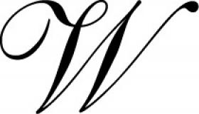 40323T Brass Seal - Script Old Style - Letter W