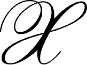 40324T Brass Seal - Script Old Style - Letter X