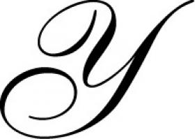 40325T Brass Seal - Script Old Style - Letter Y