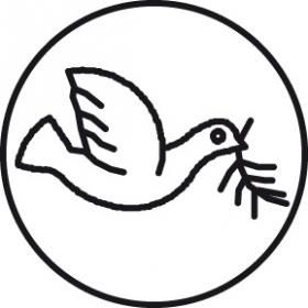 40443T Brass Seal - Symbols no wood handle - Dove
