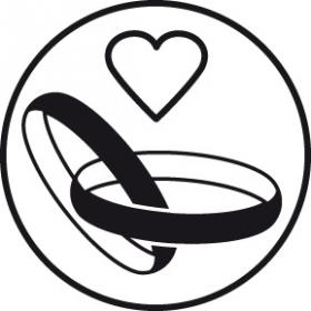 40461T Brass Seal - Symbols no wood handle - Rings