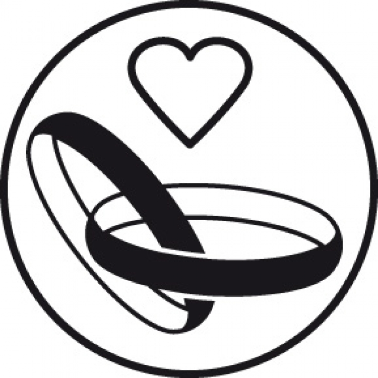 40461T Brass Seal - Symbols no wood handle - Rings