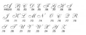 403/ Alphabet - Script Old Style