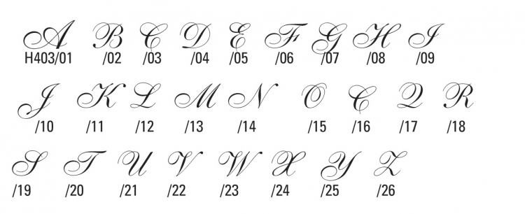 403/ Alphabet - Script Old Style