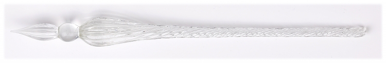 H214/01 Round Glass Pen - Clear