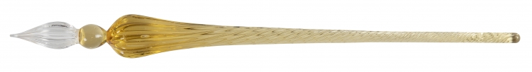 H214/53 Round Glass Pen - Amber