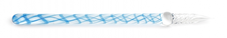 217/14 Straight Glass Pen Bleu Calanque